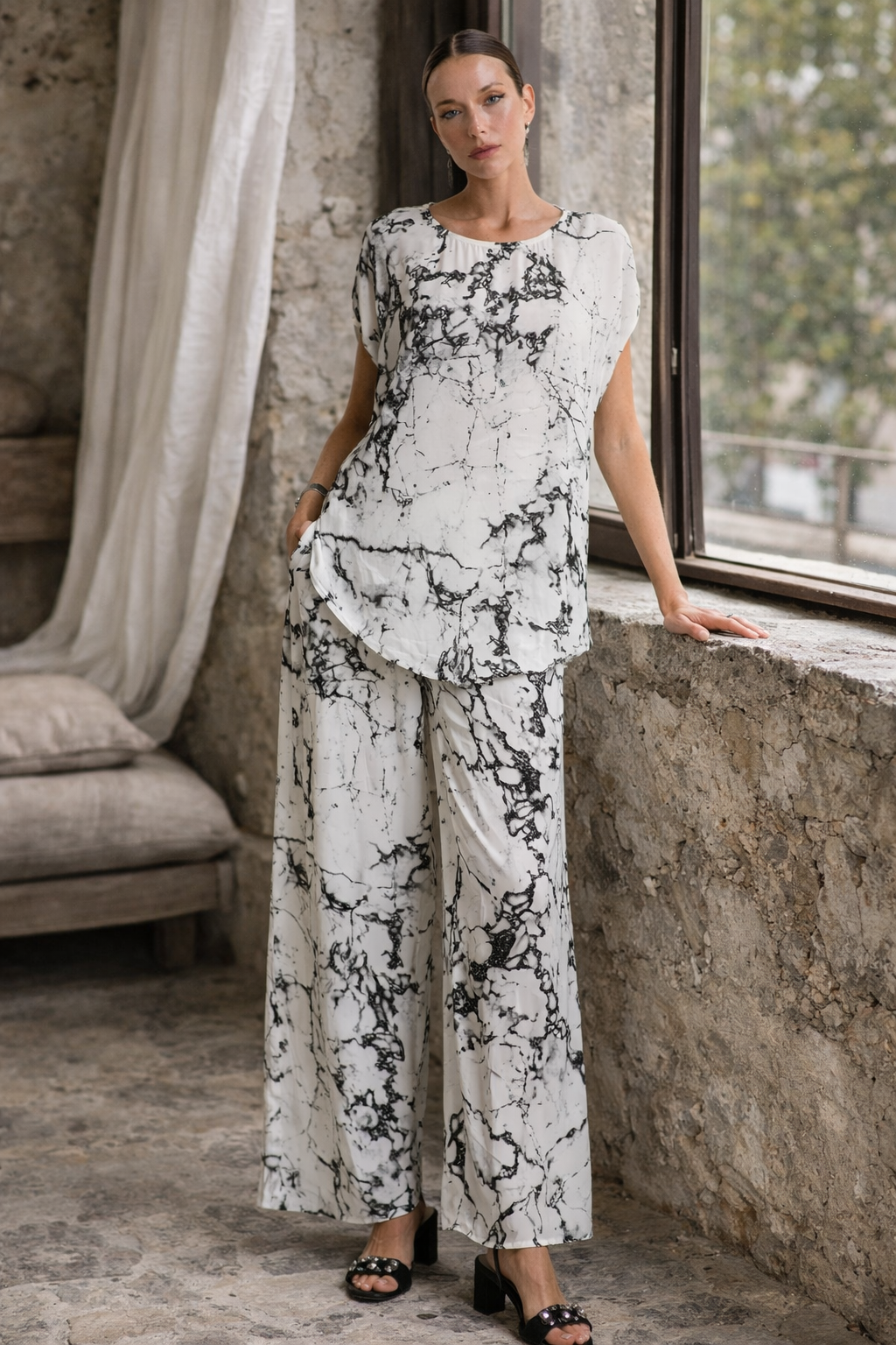 La Haine Inside Us Printed Viscose Tunic – Style W5339