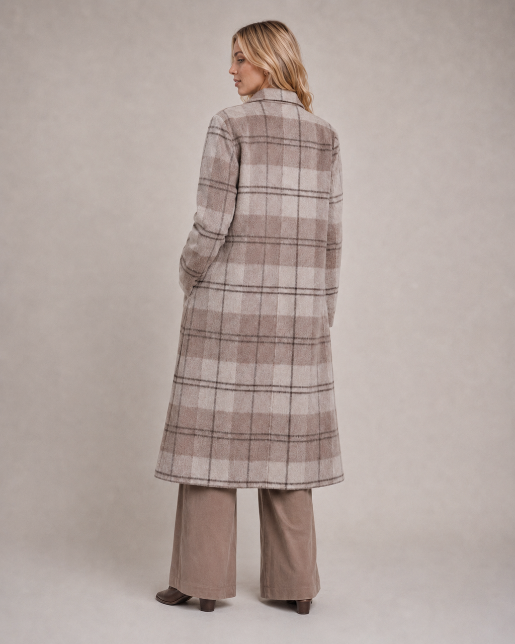 Rino & Pelle Adria Reversible Long Check Coat