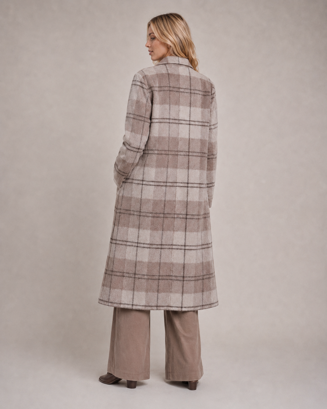 Rino & Pelle Adria Reversible Long Check Coat