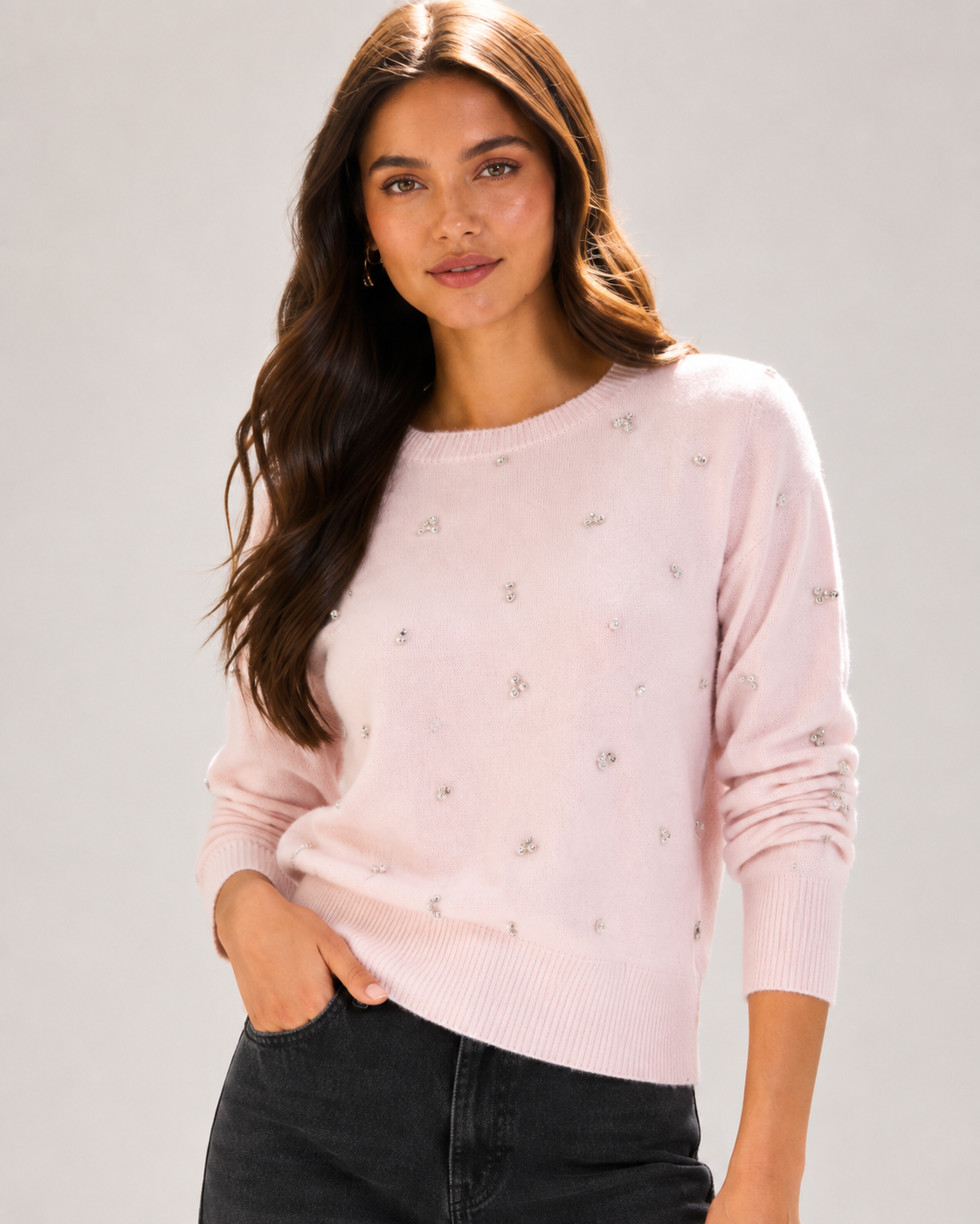 Frank Lyman Jewels Crew Neck Pullover Style 264831