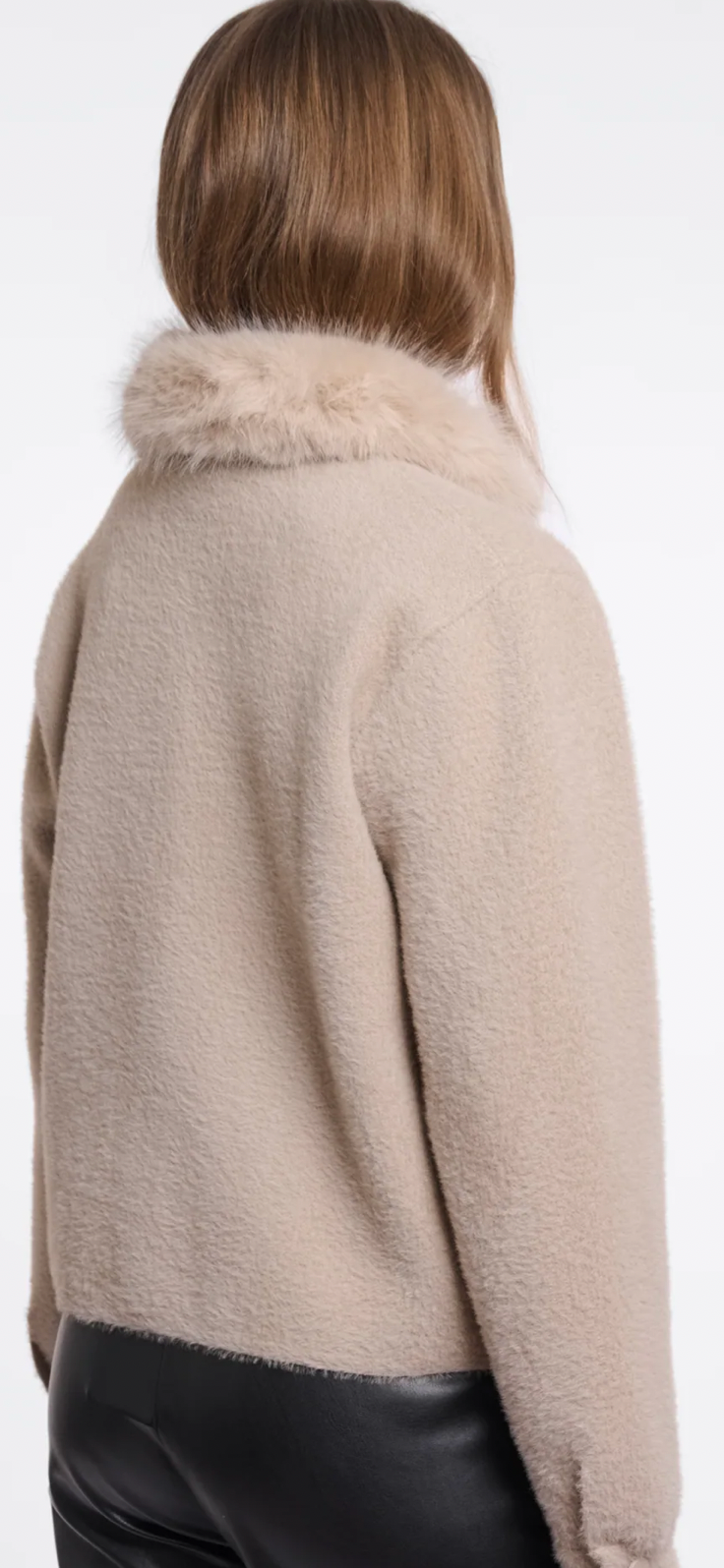 Rino & Pelle Nia Jacket with Detachable Collar – Beige