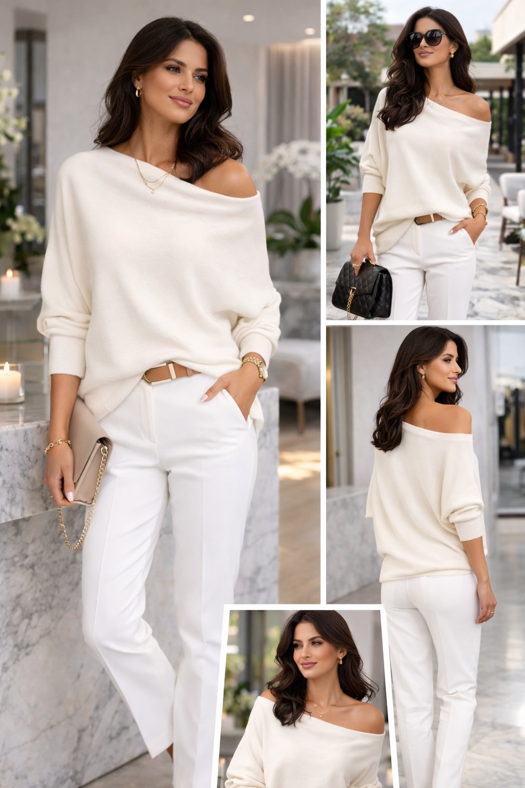 Alpini Made in Italy Asymmetrical Knit Sweater – Multi-Way Styling