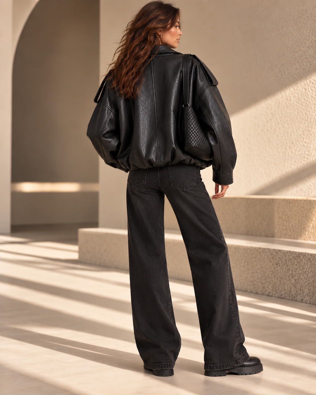 Kurt Muller Black Faux Leather Jacket – Style 8873