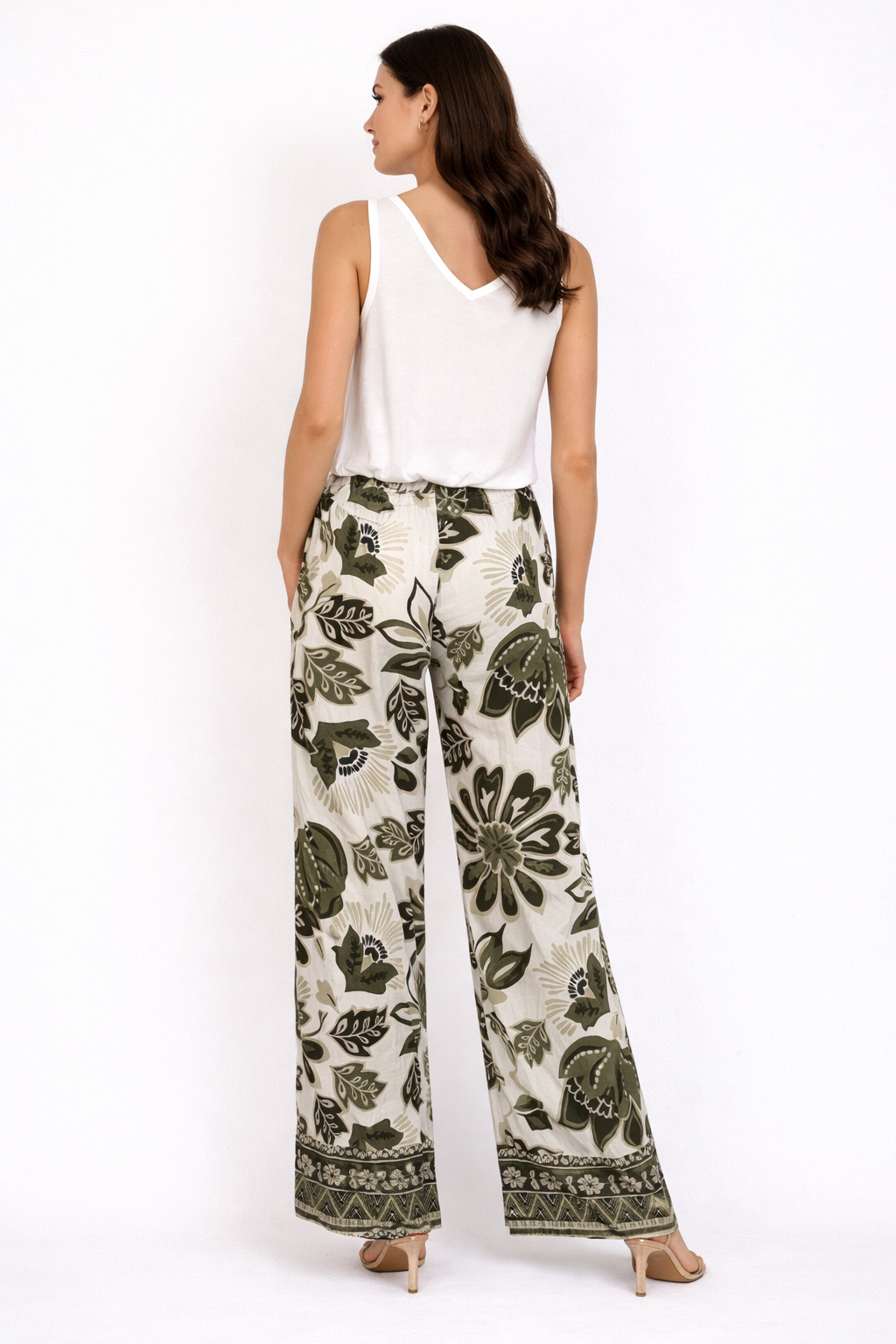 Malissa J Botanic Wide Leg Trousers – Sage | One Size
