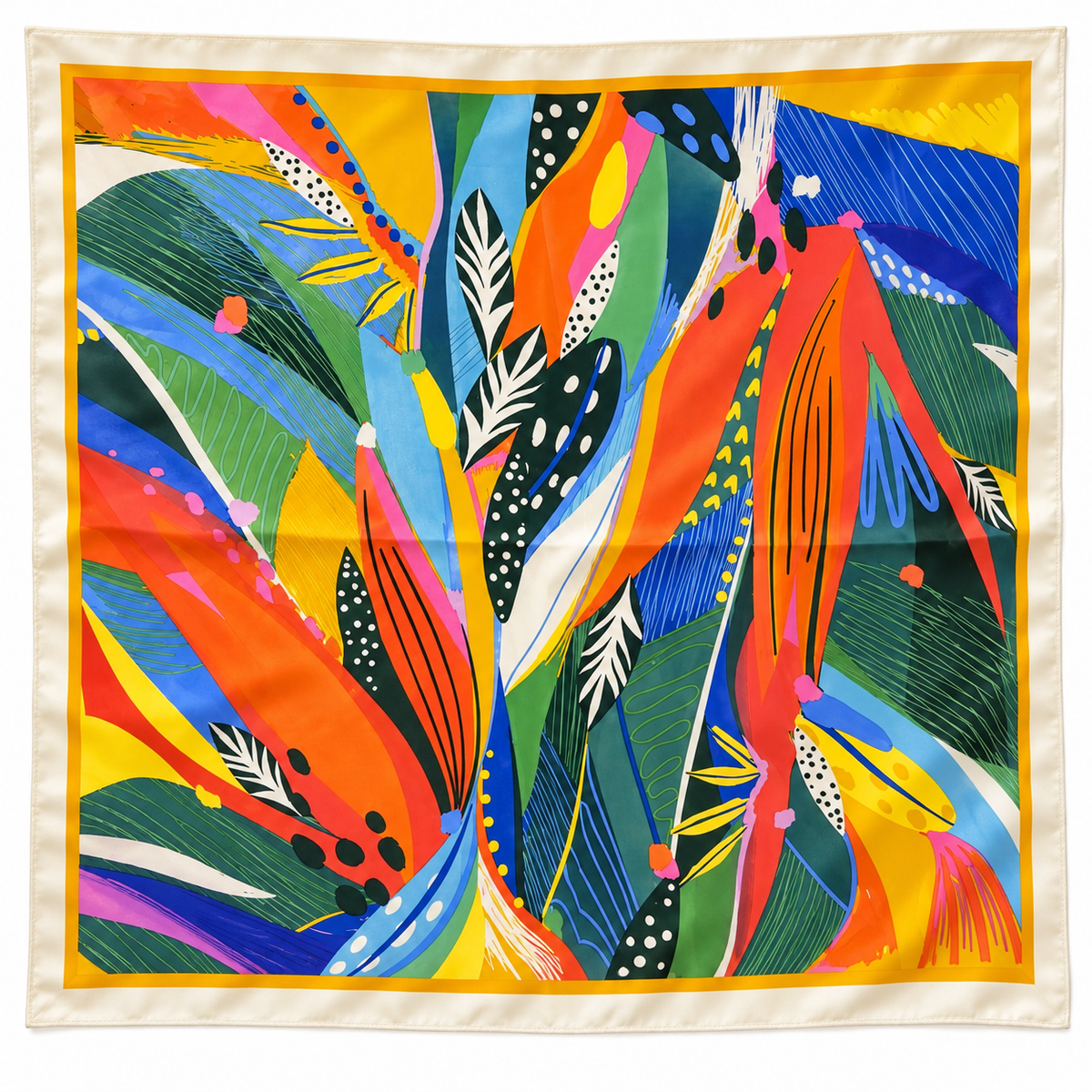 Sarah Tempest Multicoloured Abstract Print Square Scarf