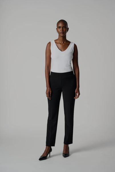 143105 Joseph Ribkoff Cropped Flare Leg Style Trouser in Black