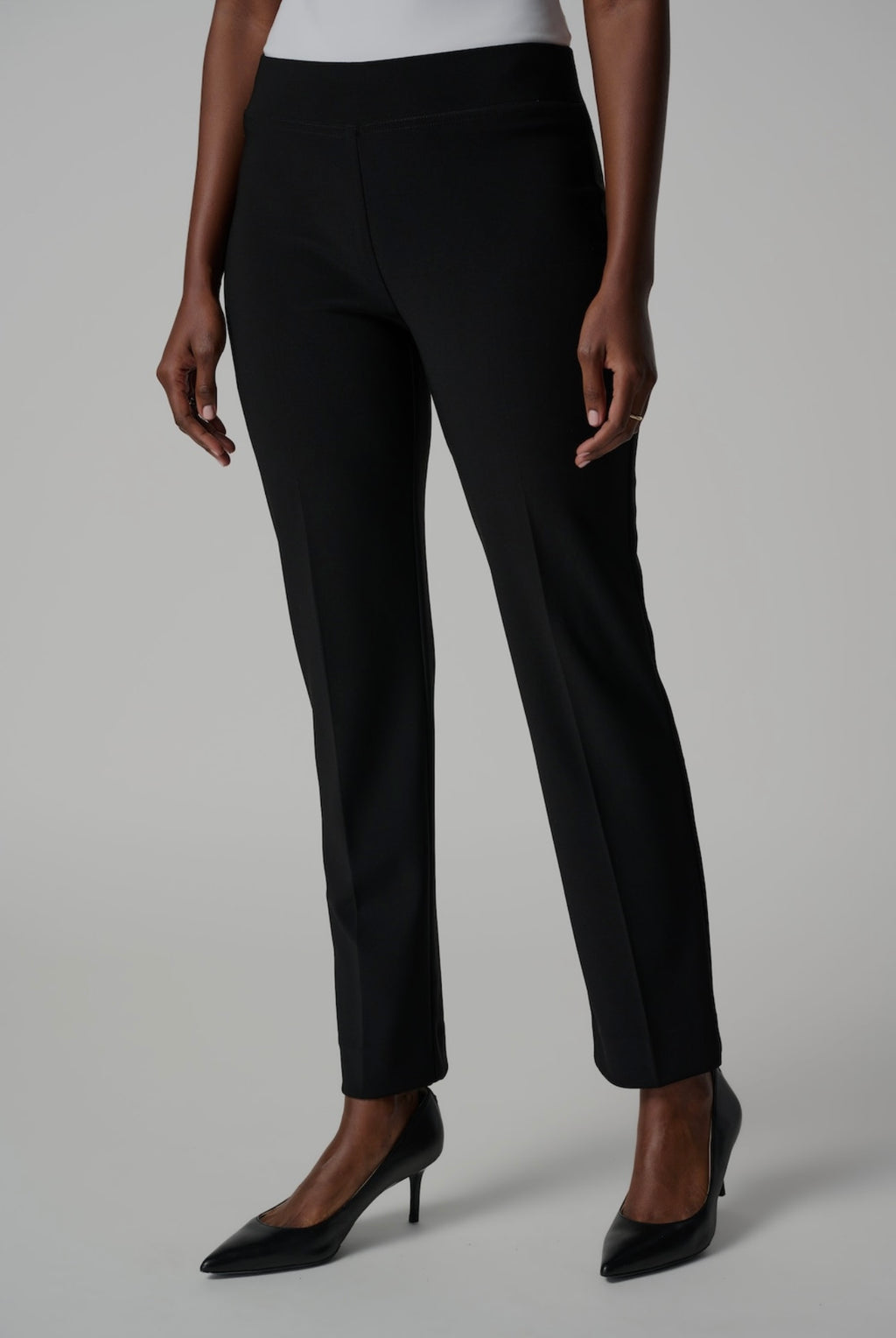 143105 Joseph Ribkoff Cropped Flare Leg Style Trouser in Black