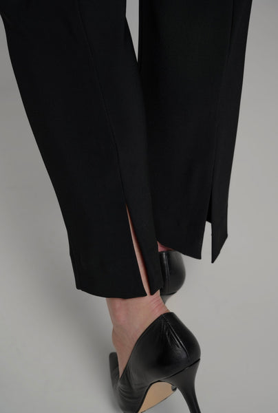 143105 Joseph Ribkoff Cropped Flare Leg Style Trouser in Black