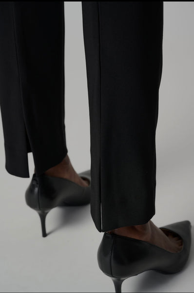 143105 Joseph Ribkoff Cropped Flare Leg Style Trouser in Black
