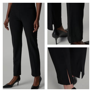 143105 Joseph Ribkoff Cropped Flare Leg Style Trouser in Black